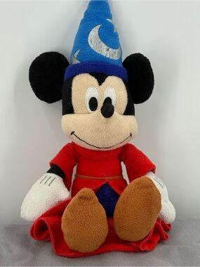 Disney Sorcerer Mickey Plush - Blue Hat, Red Robe, Black Ears